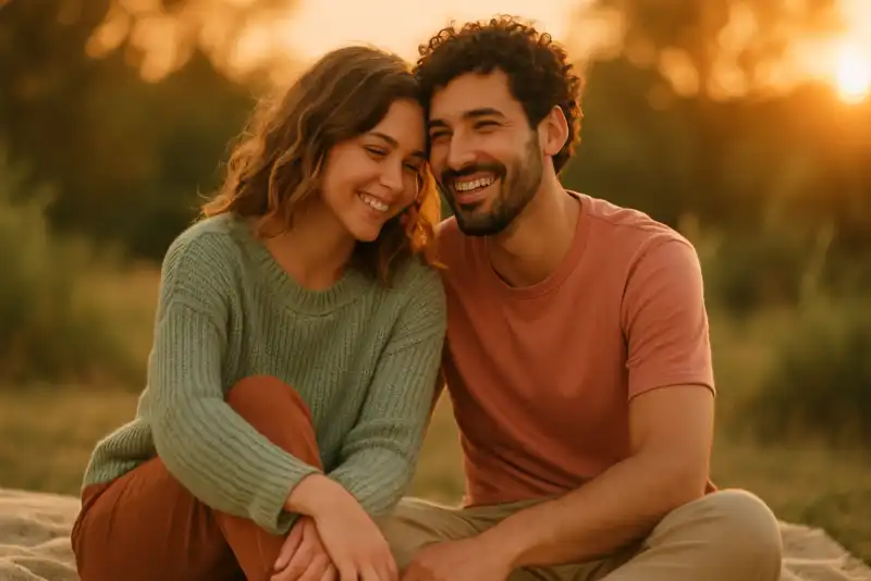 Couple planning their next adventure together